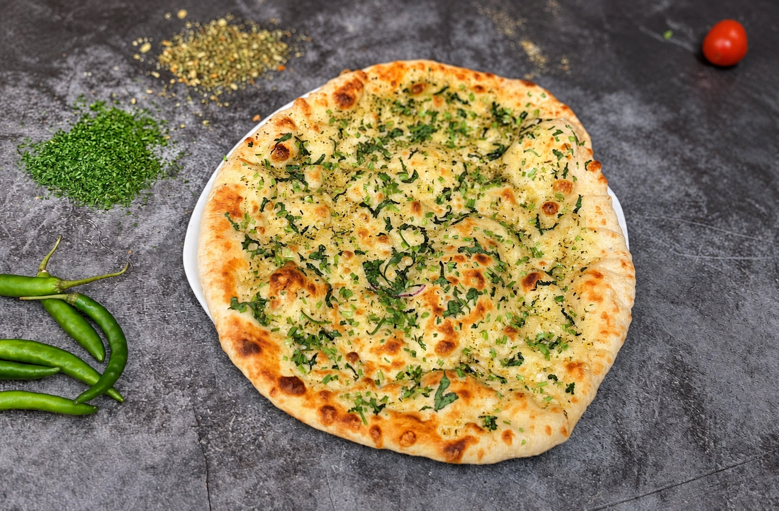 Freshly baked naan